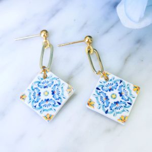 medium traditional tile earrings